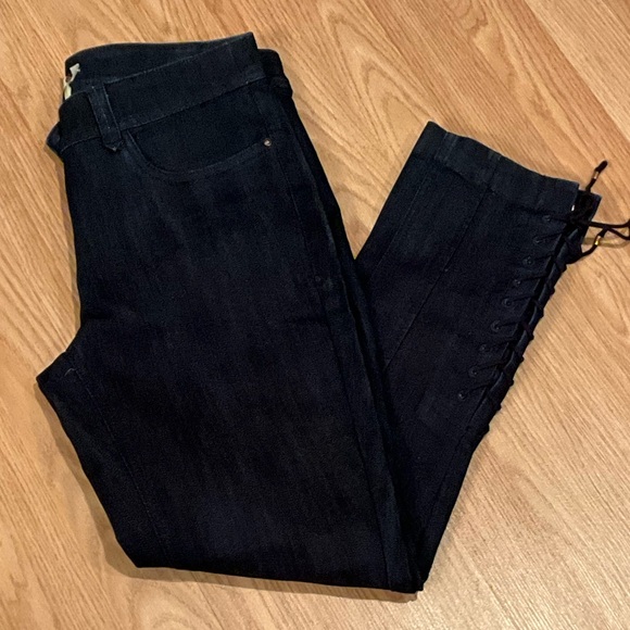 Anthropologie Denim - Anthropologie Leifsdottir Jeans Lace Up Ankle Dark Blue 27